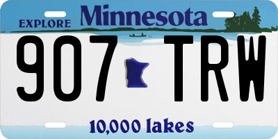 MN license plate 907TRW