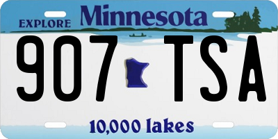 MN license plate 907TSA
