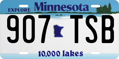 MN license plate 907TSB