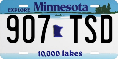 MN license plate 907TSD