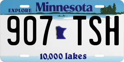 MN license plate 907TSH