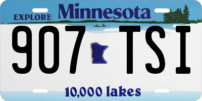MN license plate 907TSI