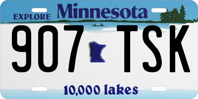 MN license plate 907TSK