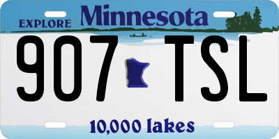 MN license plate 907TSL