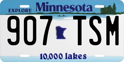 MN license plate 907TSM