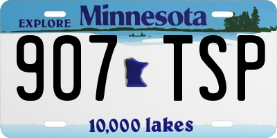 MN license plate 907TSP
