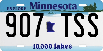 MN license plate 907TSS