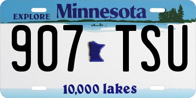 MN license plate 907TSU