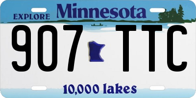 MN license plate 907TTC