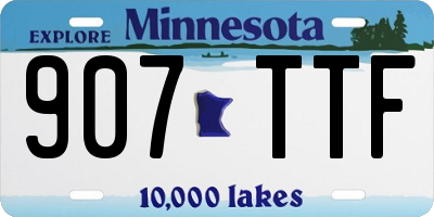 MN license plate 907TTF