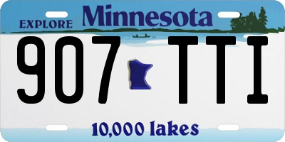MN license plate 907TTI