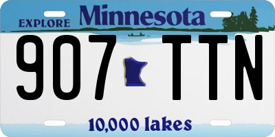 MN license plate 907TTN