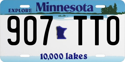 MN license plate 907TTO