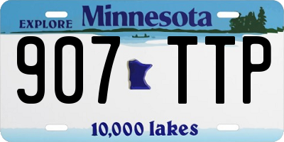 MN license plate 907TTP