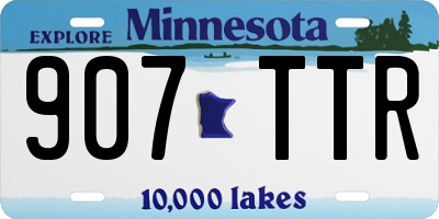 MN license plate 907TTR