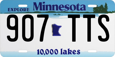 MN license plate 907TTS