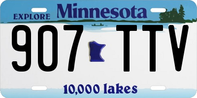 MN license plate 907TTV