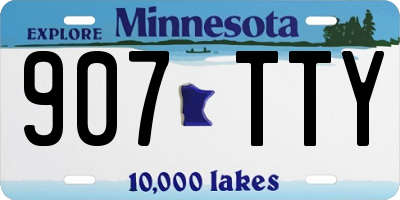 MN license plate 907TTY