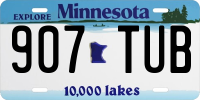 MN license plate 907TUB