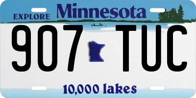 MN license plate 907TUC