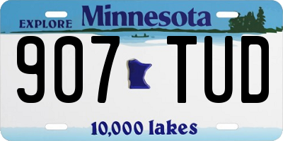 MN license plate 907TUD