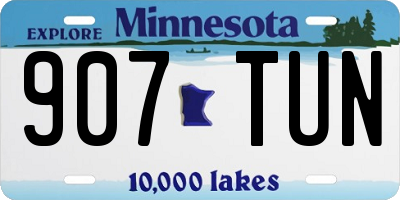 MN license plate 907TUN