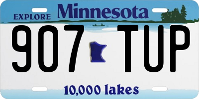 MN license plate 907TUP