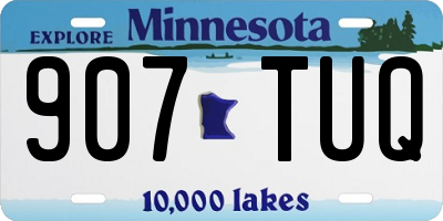 MN license plate 907TUQ