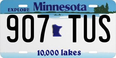 MN license plate 907TUS