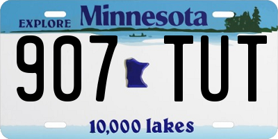 MN license plate 907TUT