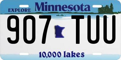 MN license plate 907TUU