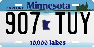 MN license plate 907TUY