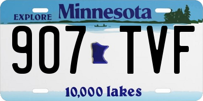 MN license plate 907TVF