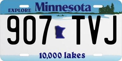 MN license plate 907TVJ