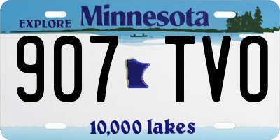 MN license plate 907TVO
