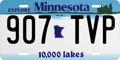 MN license plate 907TVP
