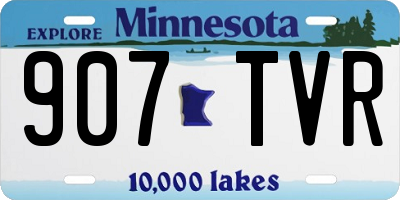 MN license plate 907TVR