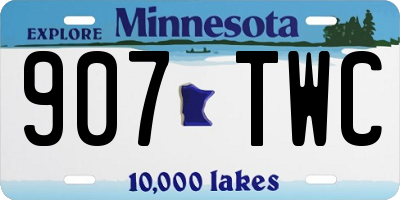 MN license plate 907TWC