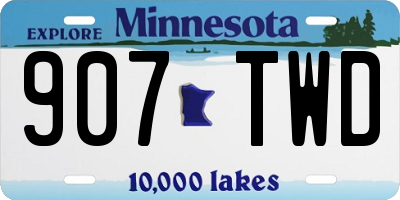 MN license plate 907TWD