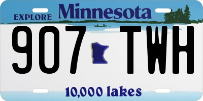 MN license plate 907TWH
