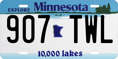 MN license plate 907TWL