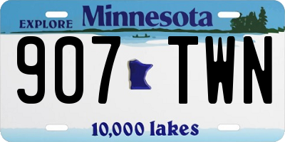 MN license plate 907TWN