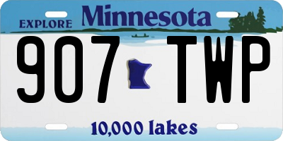 MN license plate 907TWP