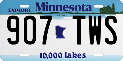MN license plate 907TWS