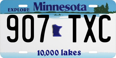 MN license plate 907TXC