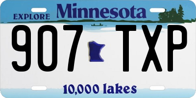 MN license plate 907TXP