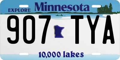 MN license plate 907TYA