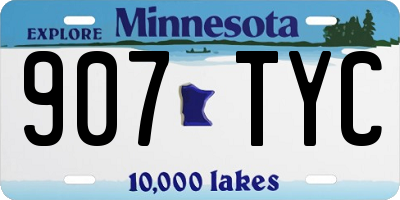 MN license plate 907TYC