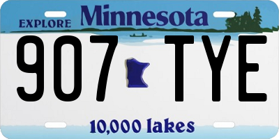 MN license plate 907TYE