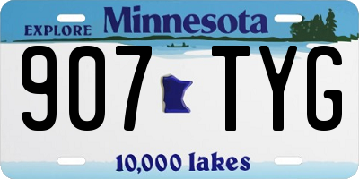 MN license plate 907TYG